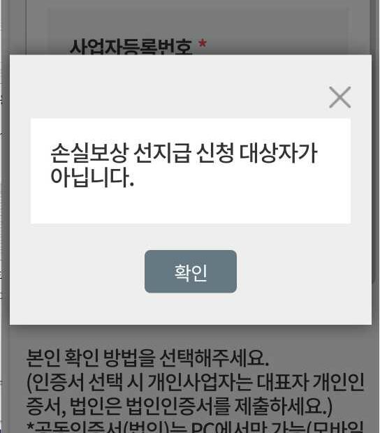 소상공인손실보상선지급대상자