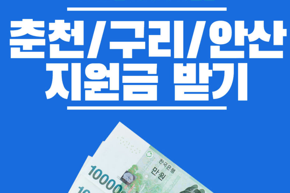 춘천시 남구청 옥천군 구리시 안산시 재난지원금