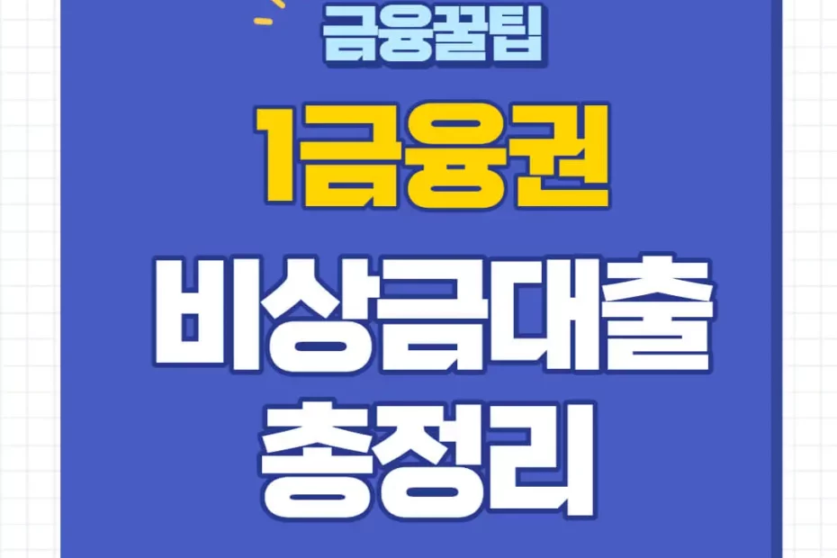 1금융권 비상금 대출