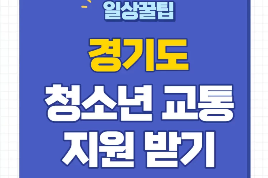 경기도 청소년 교통비