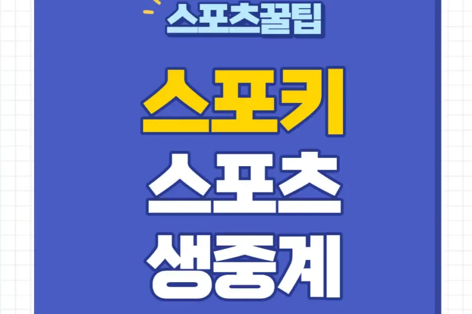 스포키 편성표